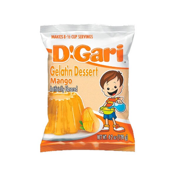 D'GARI GELATIN MANGO 4.2oz GELATINA